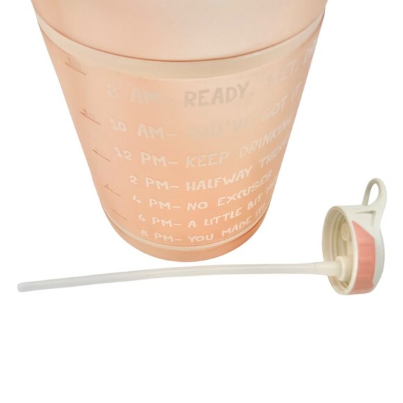 HydroMate 1 Gallon Motivational Water Bottle Straw Lid Time Marker BPA-Free - Picture 6 of 11